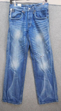 Parish Women's 30 Blue Denim Casual Straight Leg Jeans